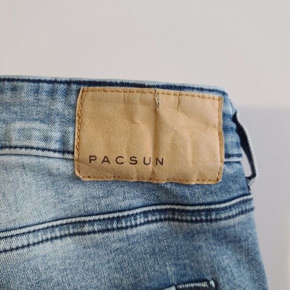 PacSun Slim Jeans Men's Size 33x32 Straight Leg Blue denim - Picture 10 of 13